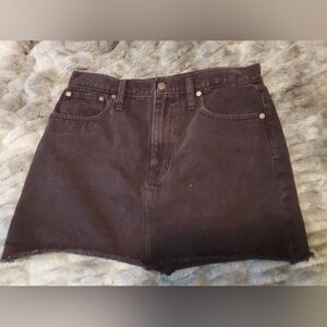 Madewell Black Denim Skirt